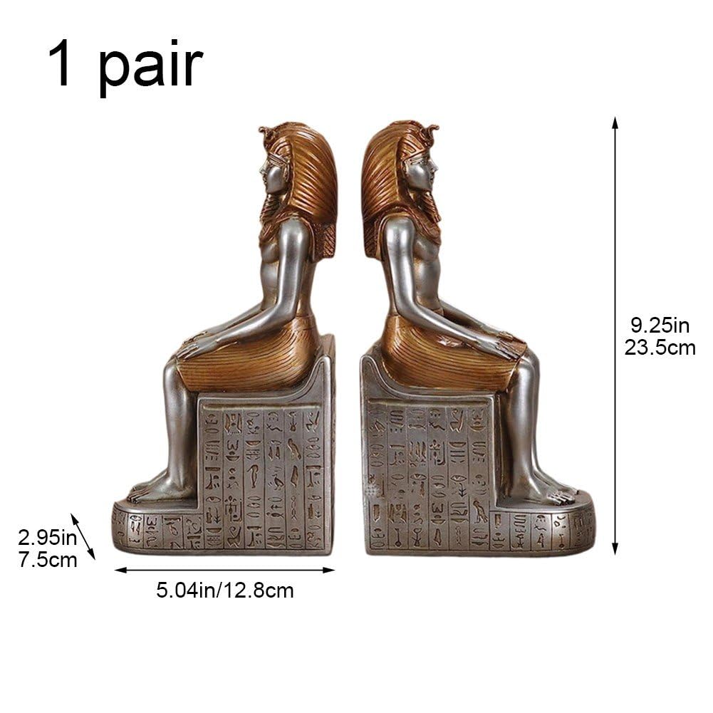 No3329エジプトファラオ像ブロンズブックエンド 一対本立て送料無料