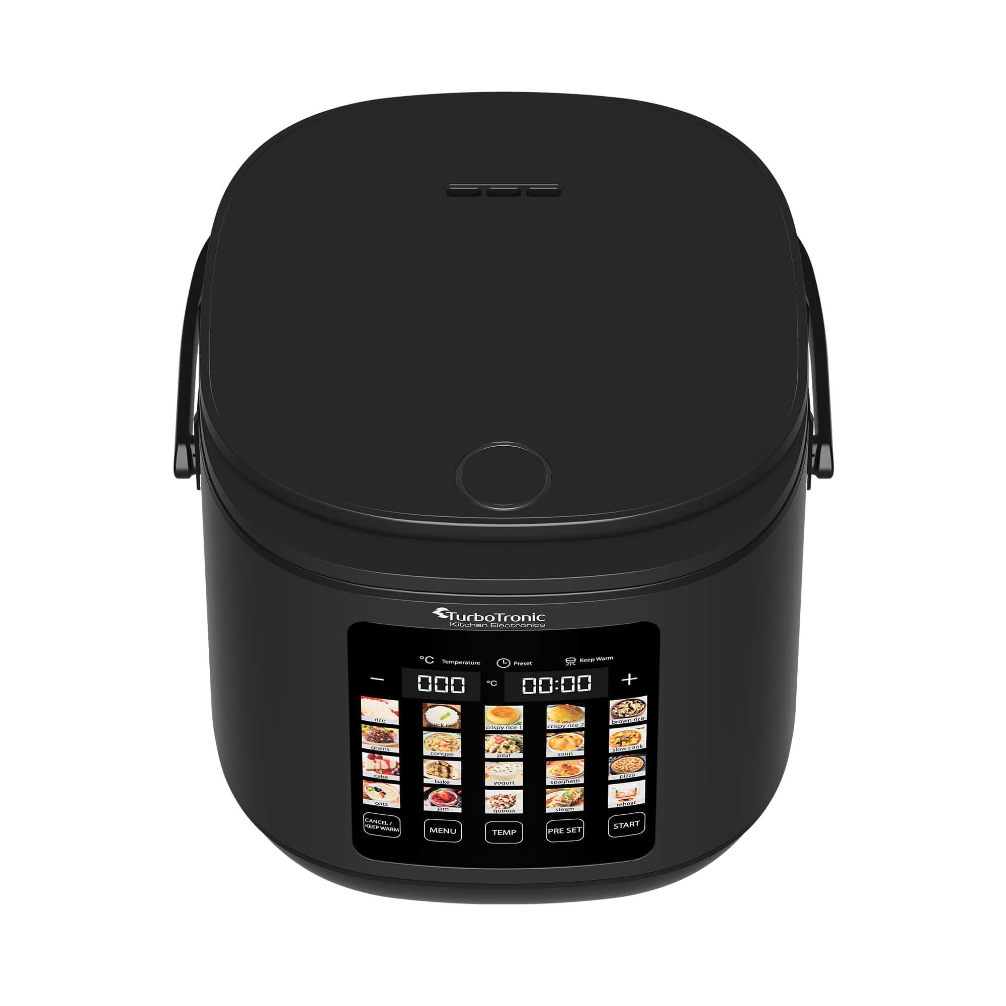 TurboTronic Multikocher 5L Kapazität 20 Programme 860W Elektrischer Schon- und Dampfgarer & Reiskocher Automatische Warmhaltefunktion Multivarka Digitale Kochmaschine