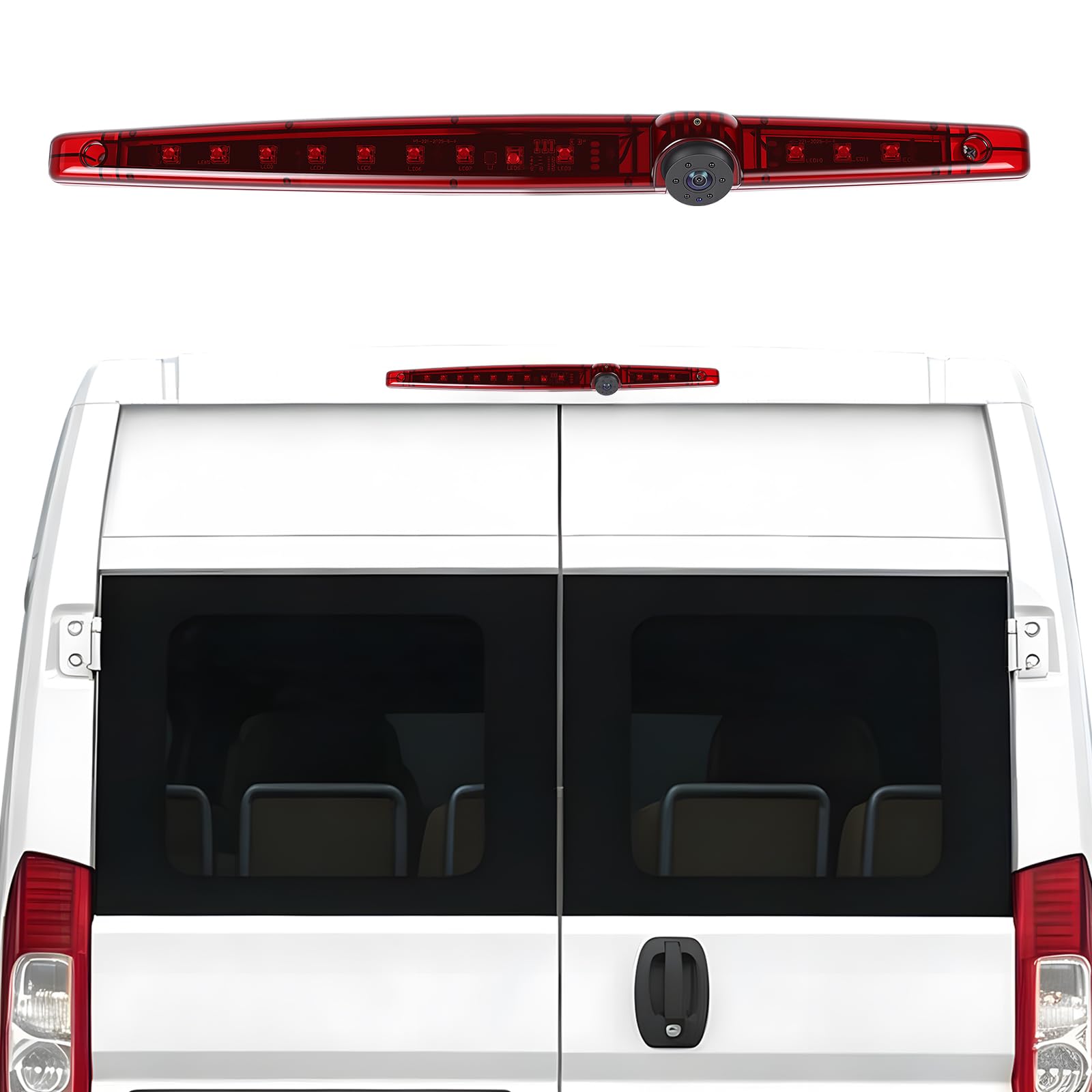CAMECHO Visione Notturna Telecamera per Auto con HD/CVBS - IP67, Grandangolo 140°, Assistenza alla retromarcia, Telecamera retrovisore compatibile con Camper/Autocarri/Furgoni/Roulotte e SUV - 12 V