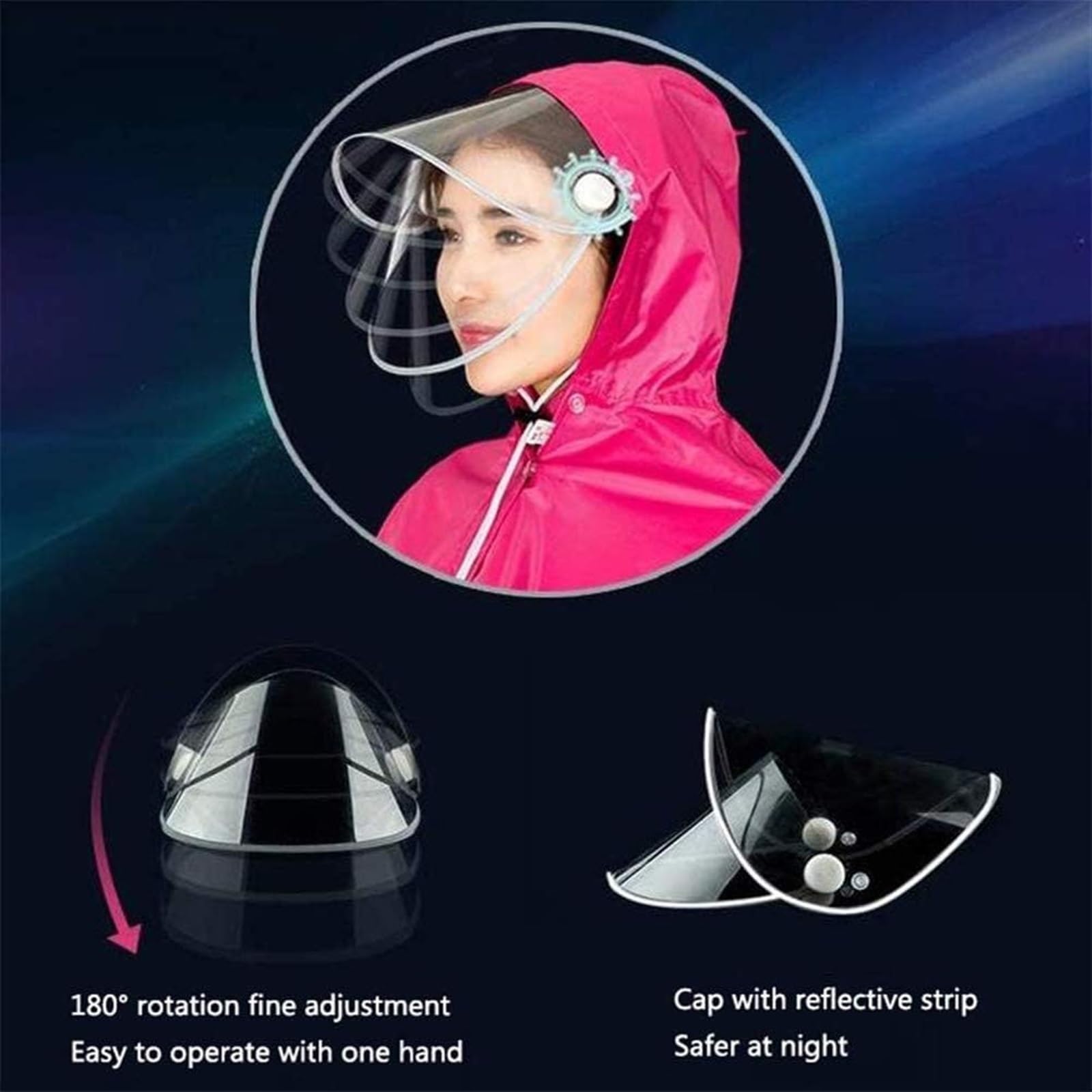 Waterproof Rain Poncho Cycling Poncho, Elektryczna hulajnoga motocyklowa duża peleryna przeciwdeszczowa, jednoosobowa motocyklowa przeciwmgielna osłona przeciwdeszczowa ze szczelinami na lusterka(Gree