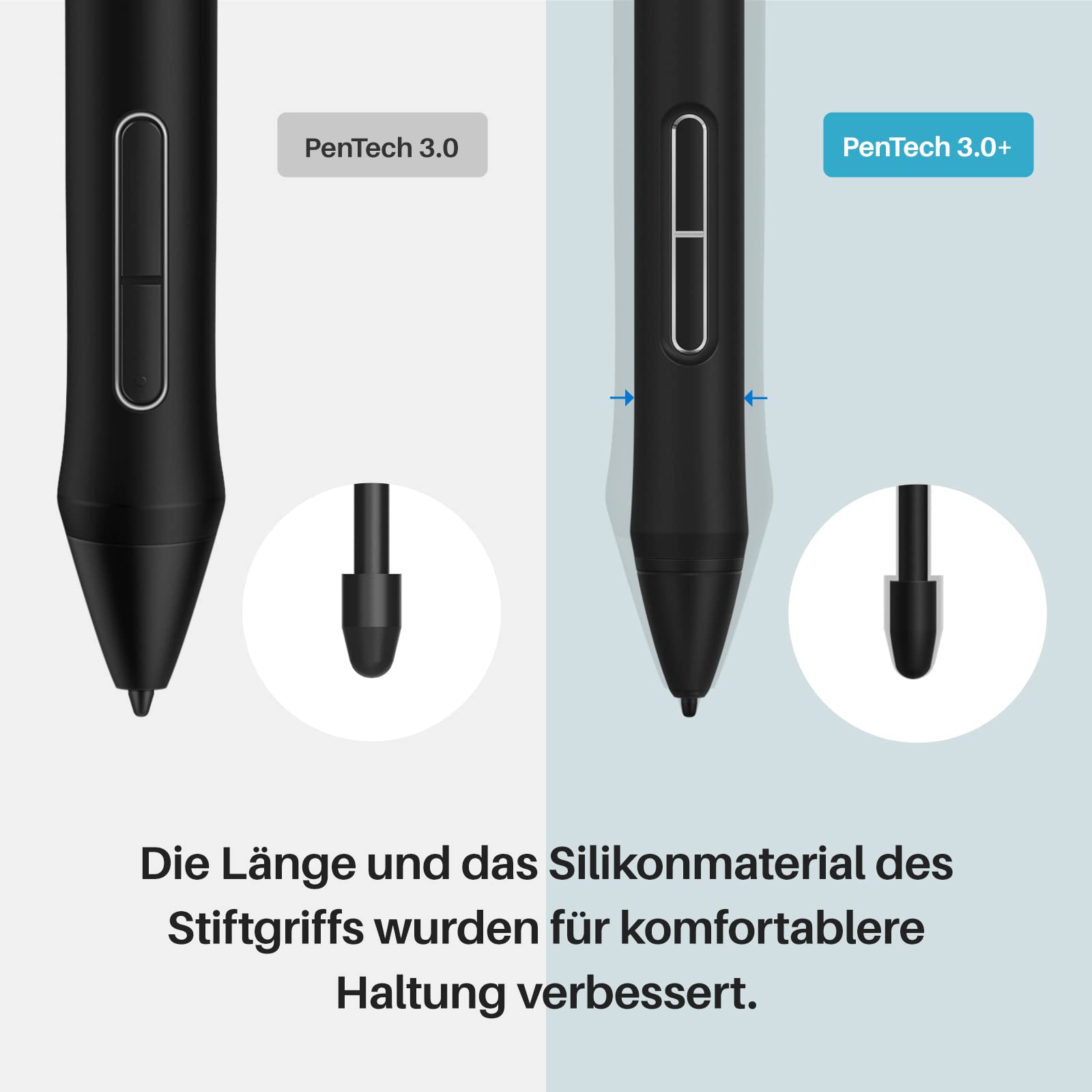 HUION PW550S Batterieloser Slim Pen, Pentech 3.0+ Neue Stifttechnologie,Dünnerer Griff,Höhere Druckempfindlichkeit und Genauigkeit, Kompatibel mit HUION Grafiktabletts und Displays,die PW517 Verwenden