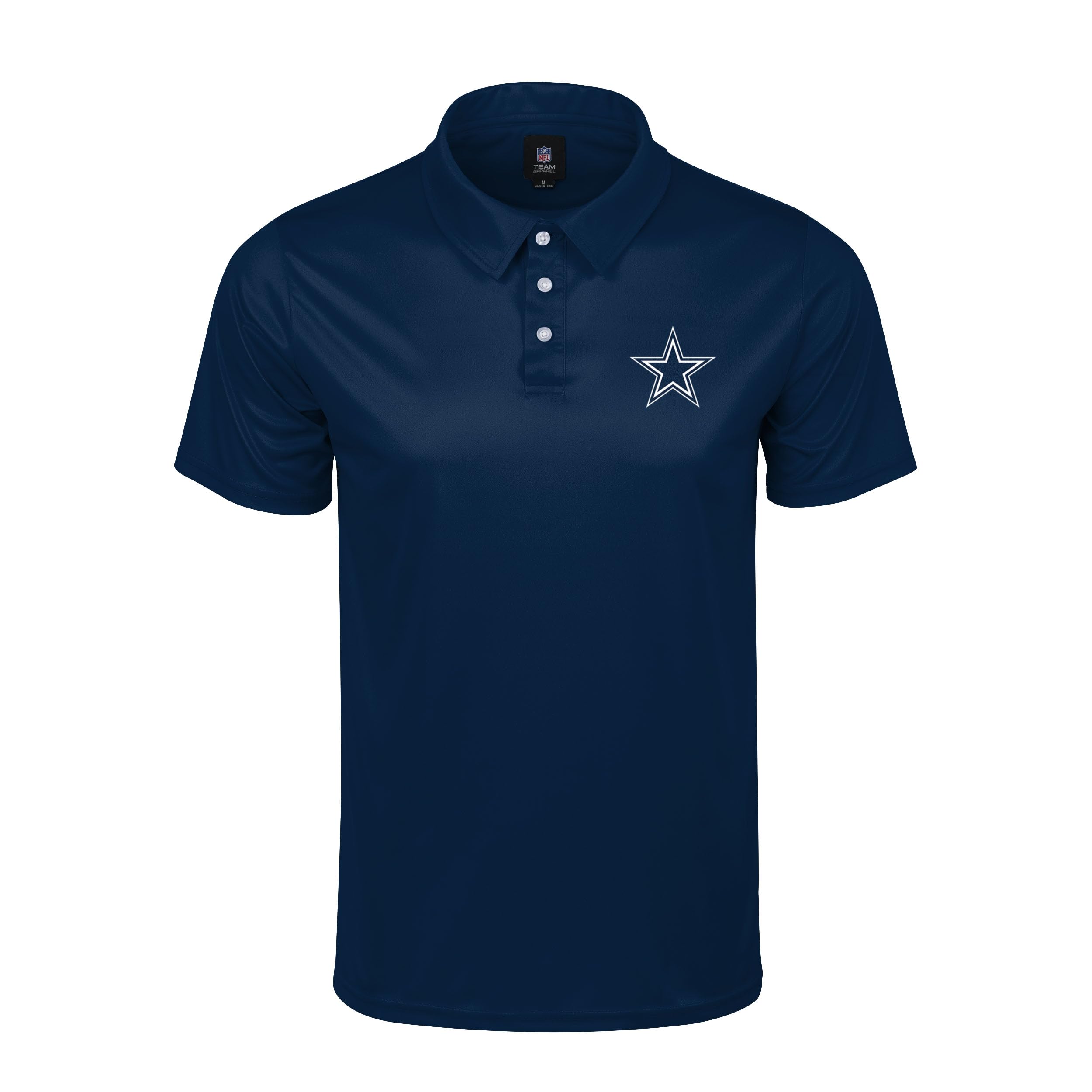 FOCO NFL Men's Officially Licensed Football Team Color Primary Logo Performance Short Sleeve Polyester Polo Shirt, Dallas Cowboys, XXL