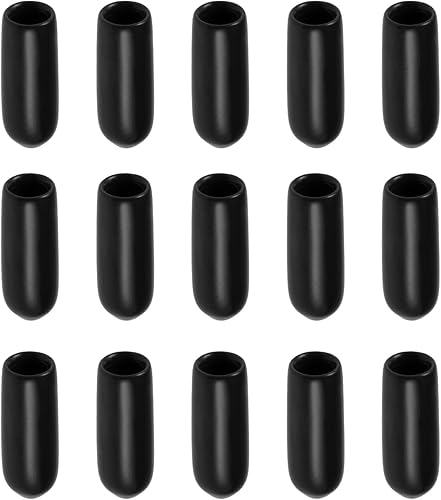 Tapa protectora de rosca de tornillo, tapas de goma para tornillo, perno, tubo de metal, varilla, muebles - 0.177 in IDnegro100 piezas