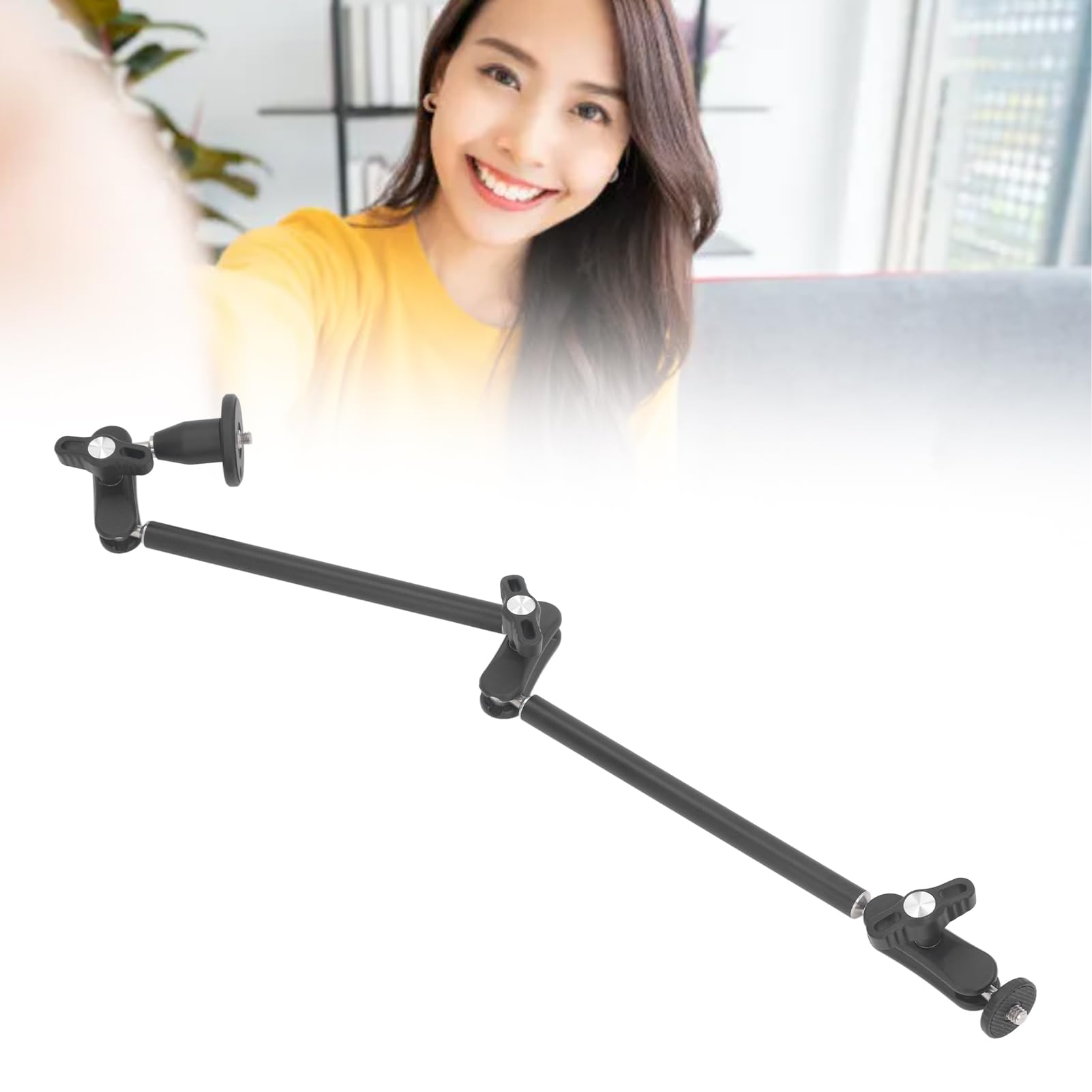 Brazo Mágico de Fricción Articulado, Brazo Mágico de Cámara de Rotación de 360° con Tornillo de Bloqueo de 1/4 y 3/8, Soporte de Cámara de Brazo Mágico para Luz Relleno, Teléfono