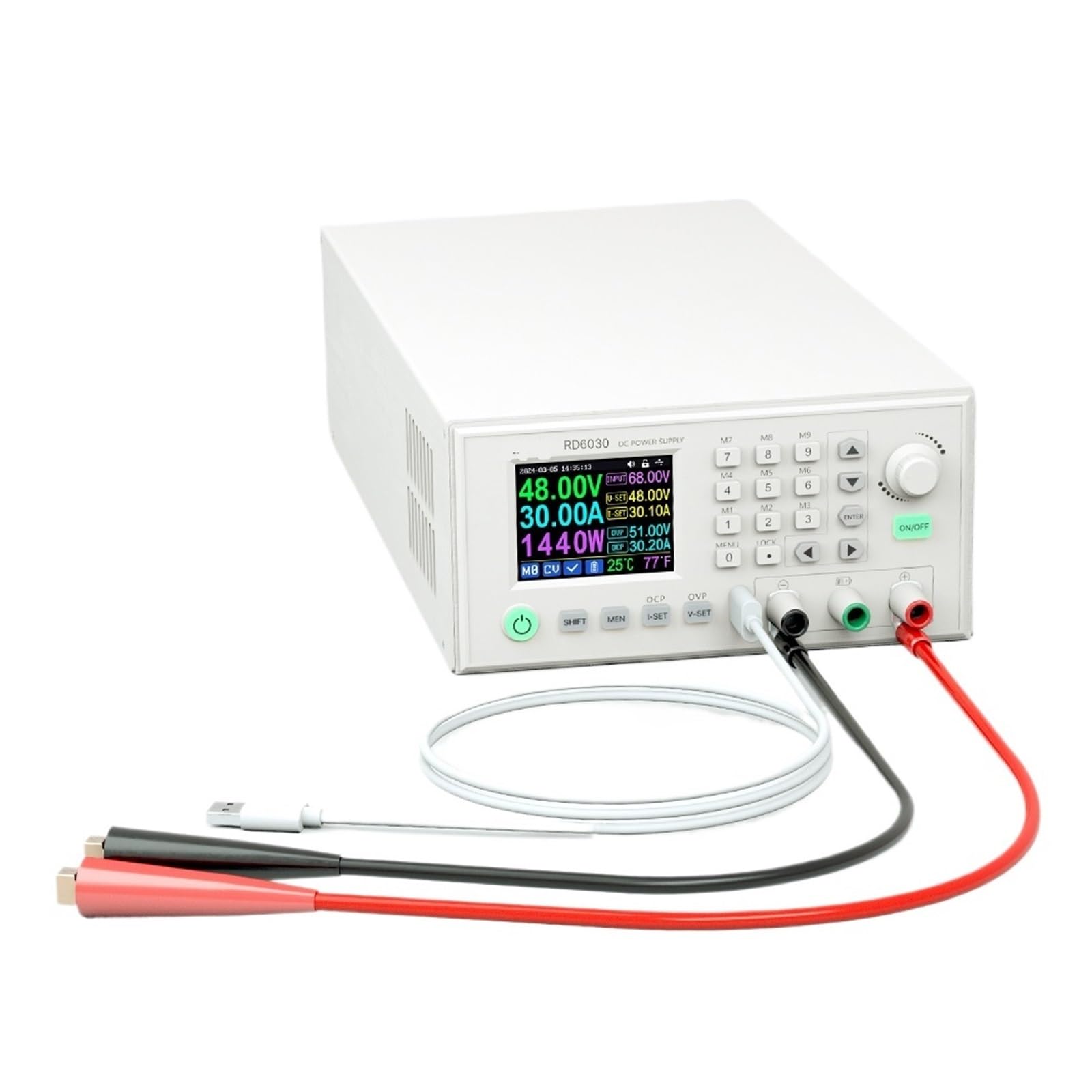 JJKKOZVQF RD6030 Completed Set 60V 30A digital control Stabilized AC DC adjustable Voltage Regulated Bench Power Supply 1140W 1440W(230V 1440W AU Plug)