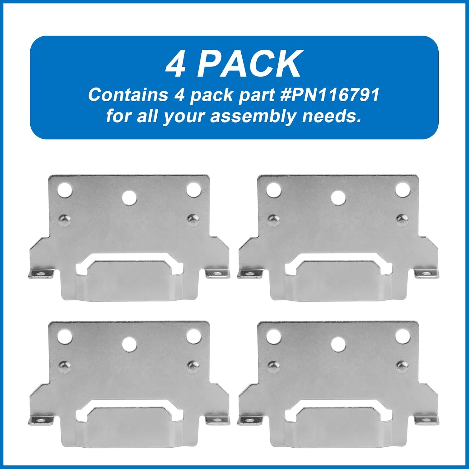 116791 Mounting Plates Bed Frame Brackets Replacement for IKEA Bed Frame Part Compatible Hemnes Malm Brimnes (4 Pack)