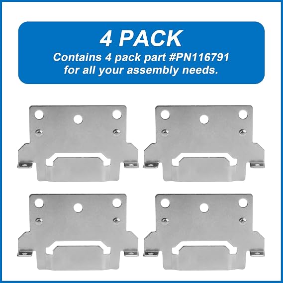 116791 Mounting Plates Bed Frame Brackets Replacement for IKEA Bed Frame Part Compatible Hemnes Malm Brimnes (4 Pack)