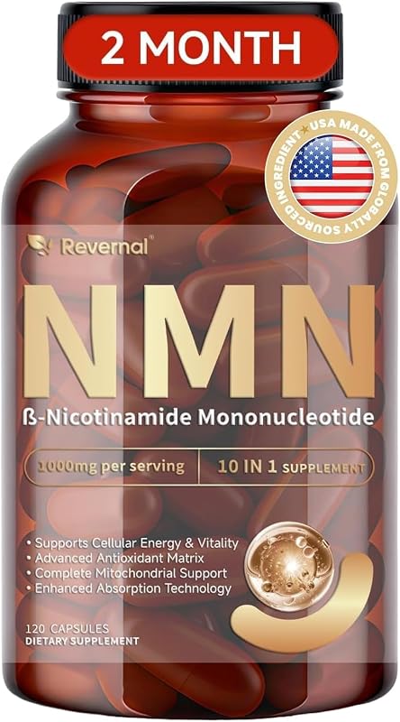 Quit mood Suplemento de NMN com resveratrol, quercetina, CoQ10 e glutationa, 120 cápsulas