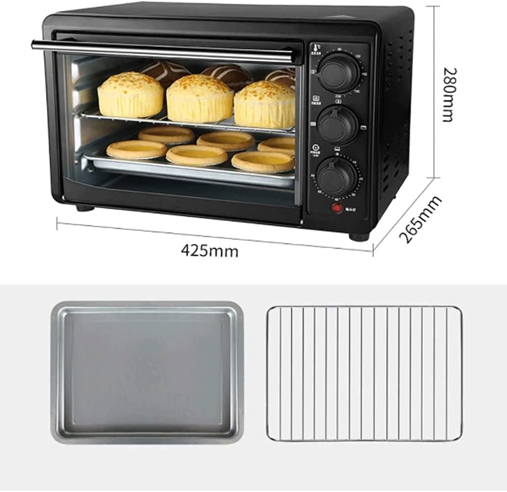 1300 W Convection Toaster Oven, Equipped, Brushed Stainless Steel. Multi-function Fully Automatic