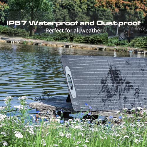 VDL Solarpanel Faltbar, 200W Solarmodul mit Monokristalline Solarzelle für Powerstation, 20V Photovoltaik Modul Solaranlage Solarladegerät mit Multi-Contact 4 für Outdoor, Camping, Garten, RV