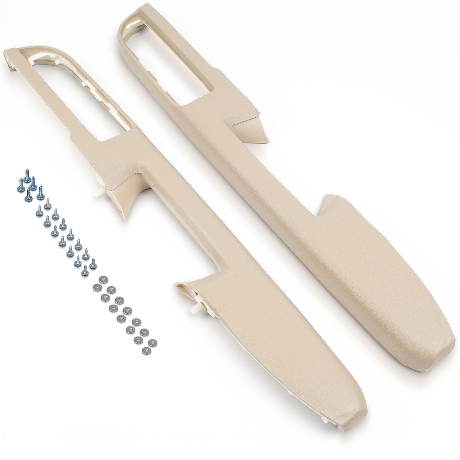 80995 フロントドライバー&助手席側アームレスト修理フィット シボレーシルバラード サバーバン タホ アバランチ GMC シエラ ユーコン 2010-2014 ドアパネル アームレスト上部にリリースハンドル付き - タン