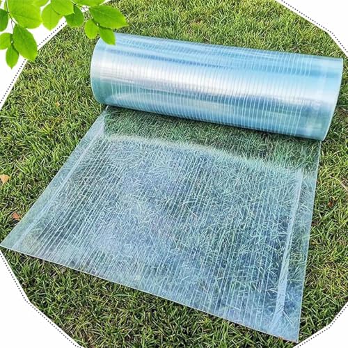 DZHTUF Polycarbonate Roofing Sheet, UV Resistant Greenhouse Panels, Lightweight Clear Plastic Roofing Sheets, Waterproof Insulated Glassfiber Panels, with Screws,W×L-0.5x2m