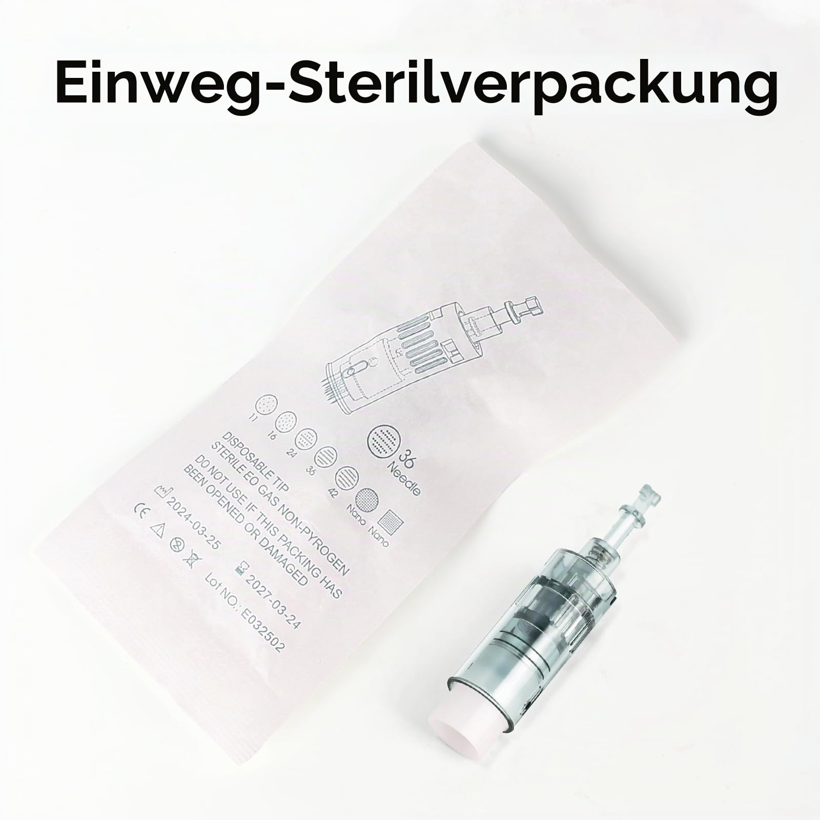 20 Stück Derma Pen M8 Cartridges 36 Pins, Einweg-dermapen microneedling, Bajonettschlitz microneedling nadeln, entwickelt für Microneedling Pen Ultima M8 / M7S (20pcs, 36PIN)