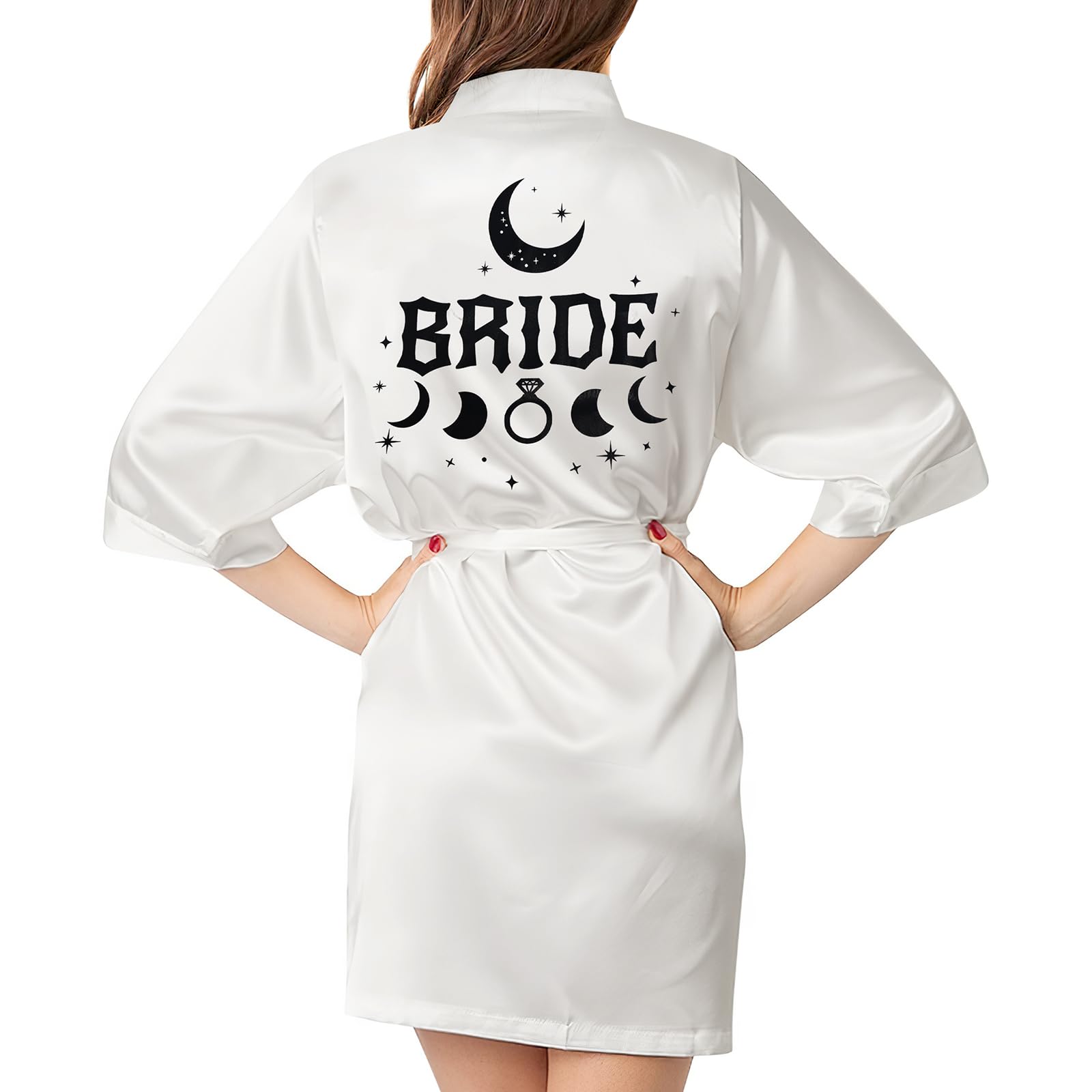 Bride Bridesmaid Robes for Spooky Bachelorette Halloween Wedding Bridal Party