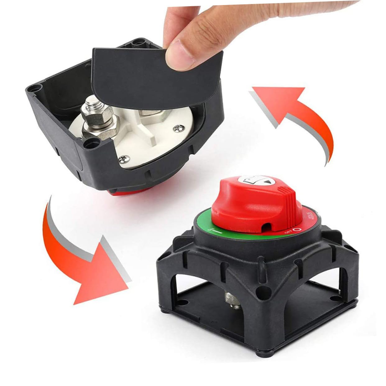 Interruttore Principale Scollega Batteria per Barche Yacht Camper e Atv Isolamento Sicuro e Facile Installazione Protezione Antitaccheggio e Prevenzione Incendi