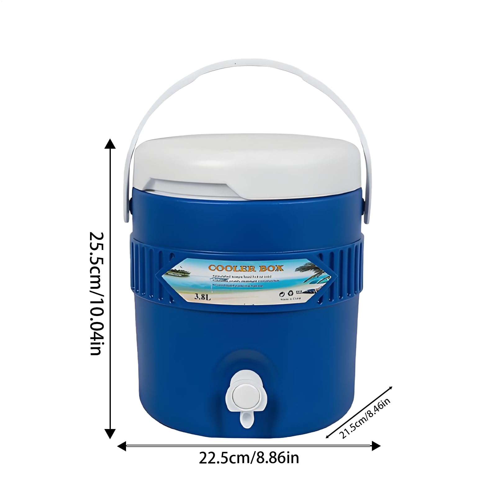 Sports Cooler Water Beverage Dispenser 3.8L Insulated Water Cooler Drink Dispenser With Spout Portable Handwashing Stations For Outdoor Activities Fishing Camping