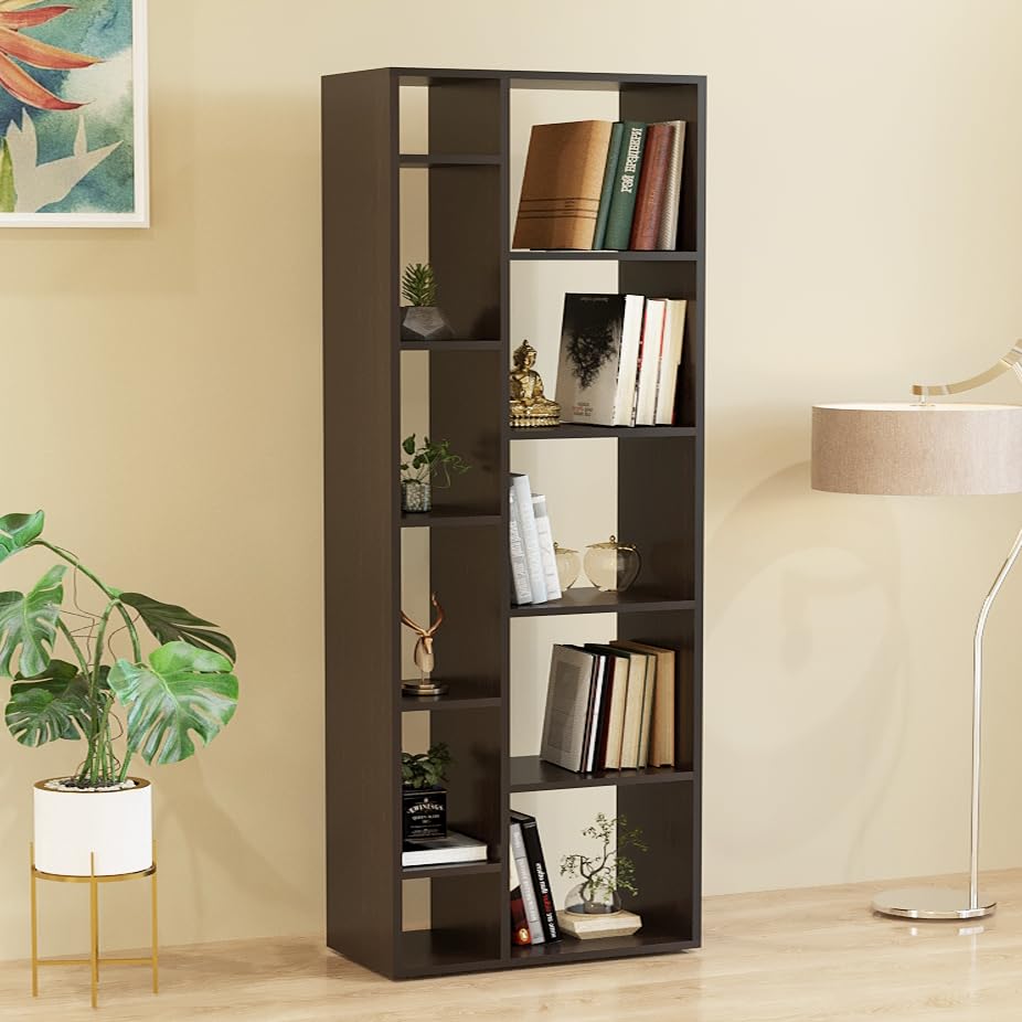 FURNEASER Lancy Bookshelf for Books, Multipurpose Bookcase Stand Rack for Home, Wooden Modern Book Display Shelf, File Storage Cabinet for Home,Study Room & Office