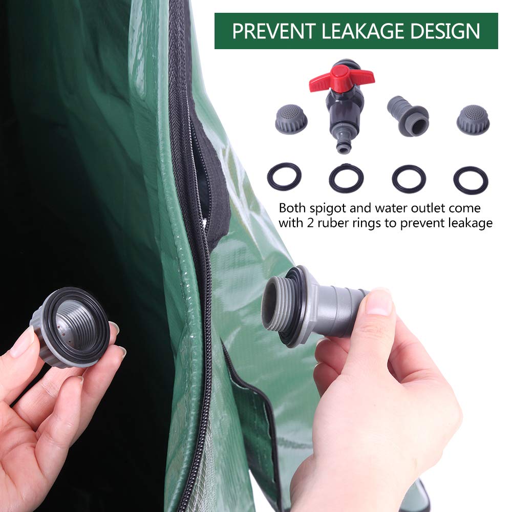 VINGLI 100 Gallon Collapsible Rain Barrel, Portable Water Storage Tank