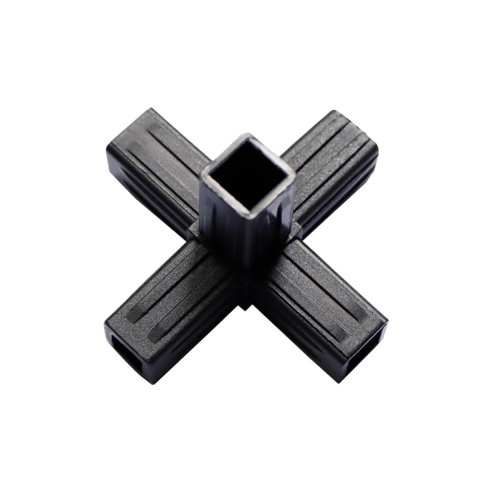 Raccords de tuyaux carrés croisés 20mm en plastique ABS noir hexagonal pour assemblage