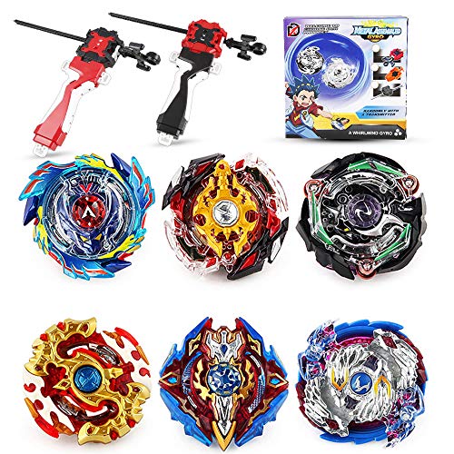 6er Set Kampfkreisel Battling Tops 4D Fusion Modell Beschleunigungslauncher Speed Kreisel Tolles Kinder Spielzeug Geschenk Cover