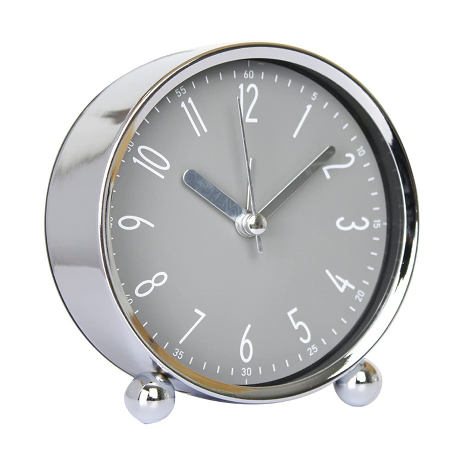 DKIUGL 4-inch Metal Bedside Silent Alarm Clock Fashion Simple Digital