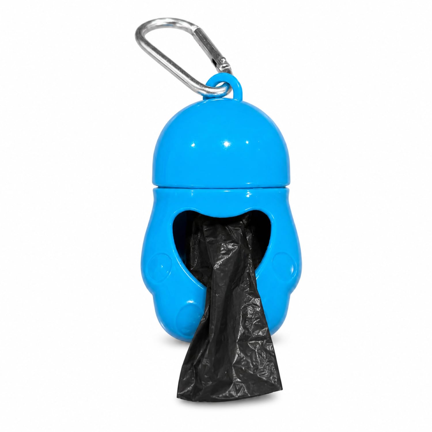 Yöl Blue Dog Poop Bag Dispenser With 15 Bags And Clip, Portable Pet Waste Bag Holder For Dog Walking, Grey Or Black Colour Sent At Random, Lightweight Dog Lead Accessory