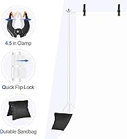 Vista 5 de EMART Soporte de fondo ajustable de 10 x 7 pies de ancho x alto, kit de soporte de fondo ajustable con 2 barras transversales, 8 abrazaderas, 2