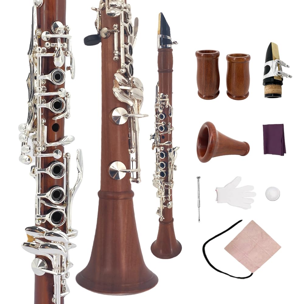 Clarinette en mi bémol professionnel en palissandre Clé en mi bémol Bon Son Étui 2 barillets (Clé Eb)