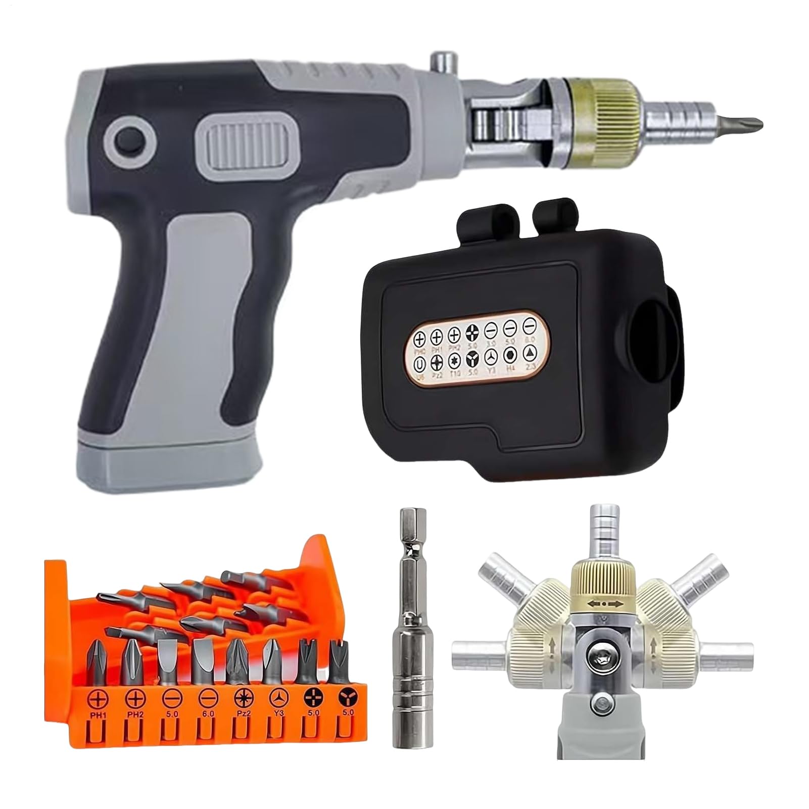 Jeu de tournevis à cliquet et tournevis électrique 16 en 1 pour kit outils réparation
