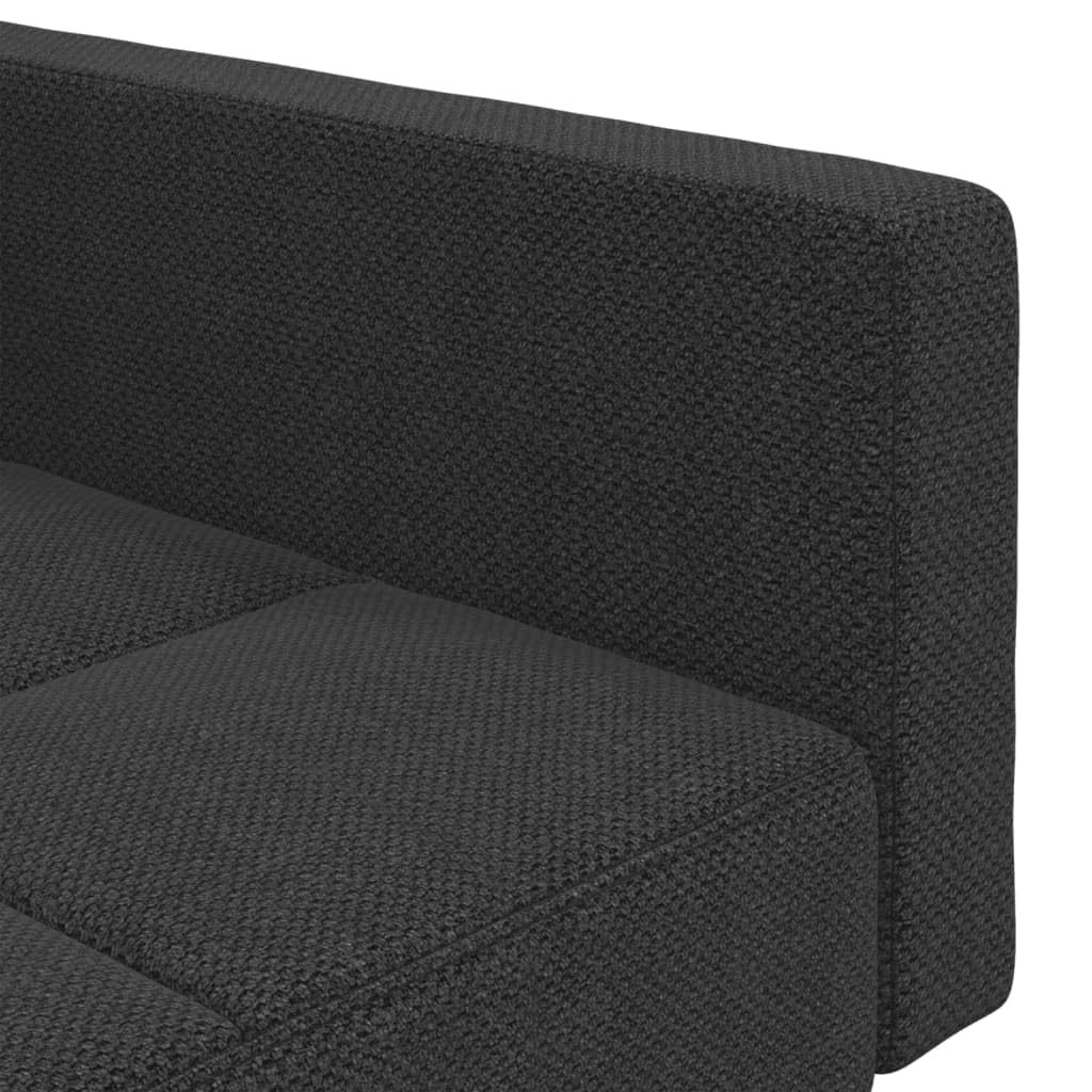 Sofá cama de 2 plazas, color gris oscuro, 220 x 84,5 x 69 cm, marco de madera, moderno con 2 cojines, función plegable, poco espacio, para sala de estar, dormitorio de invitados, oficina