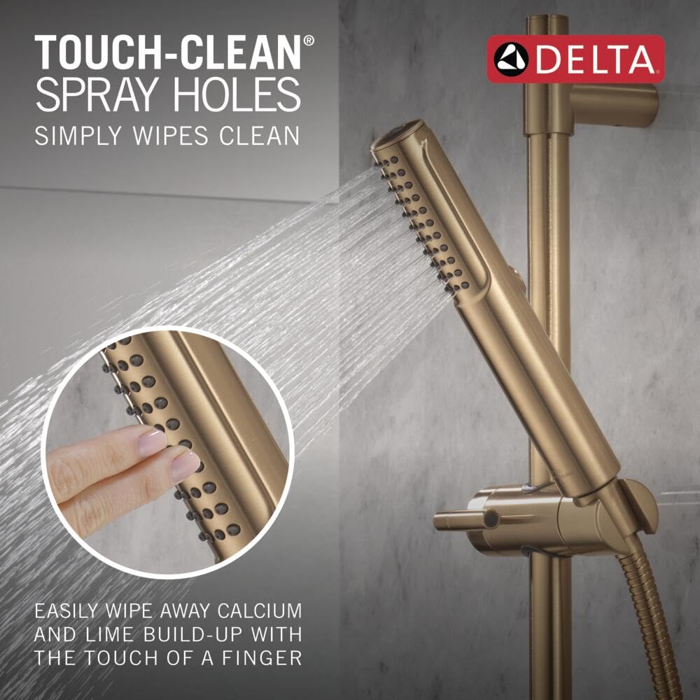 Delta 2-Setting Brushed Gold Wall Mount Handheld Shower Head with