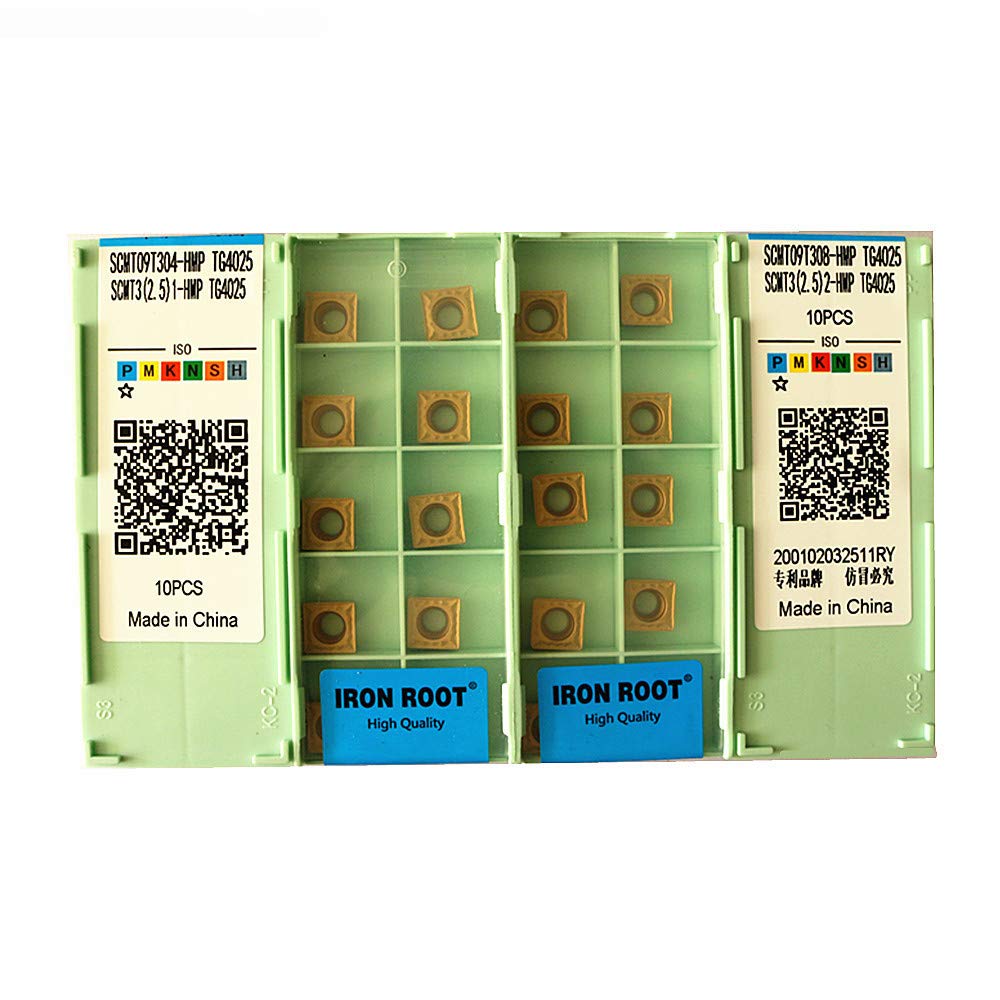 10 Inserti In Carburo Per Tornio SCMT09T304-MP HS8125 – Per Lavorazione Acciaio, Tornitura Di Precisione