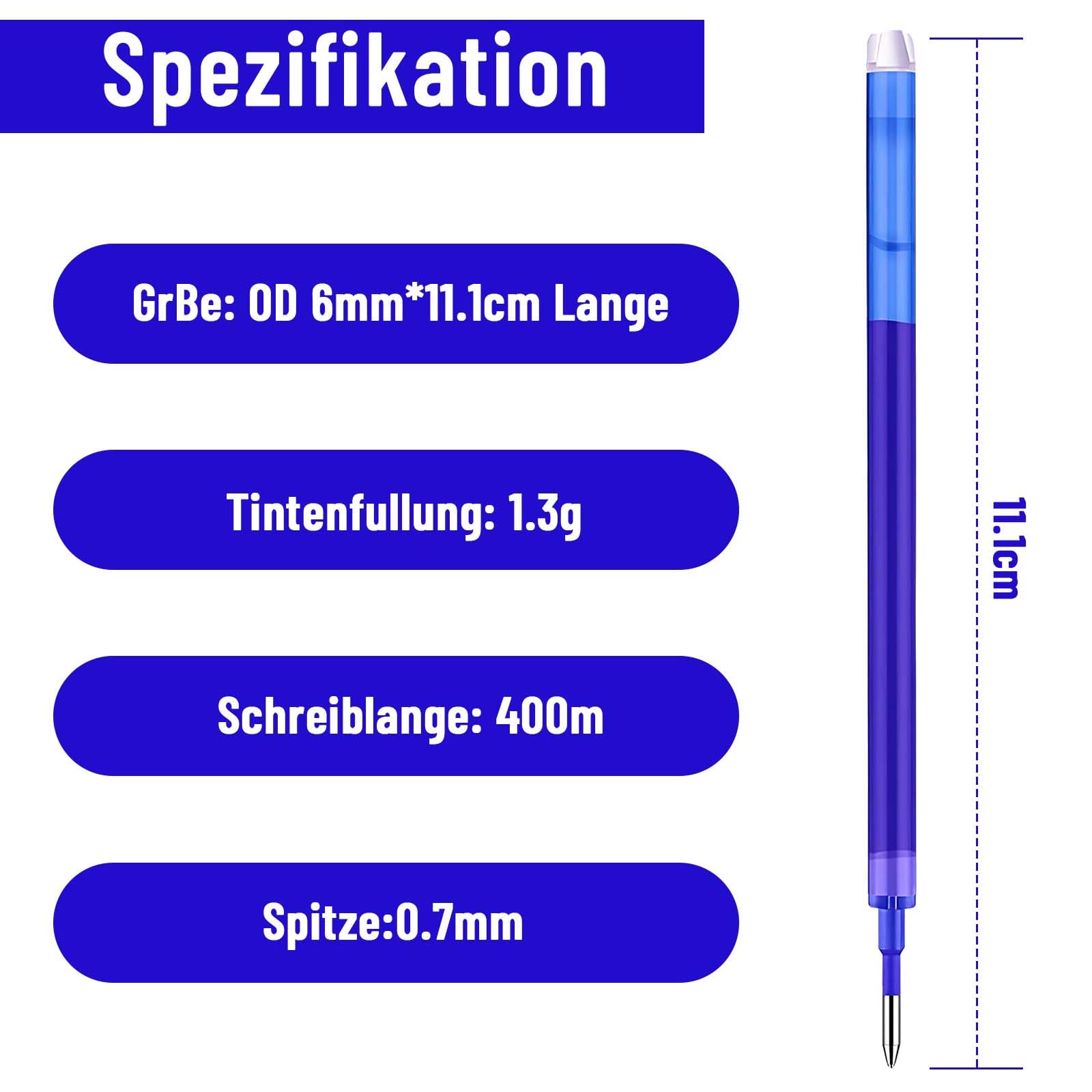 14 Ricariche Mine 0,7mm Blu Per Penne Cancellabili | Compatibile Con Pilot Frixion E Altre - Foto 7