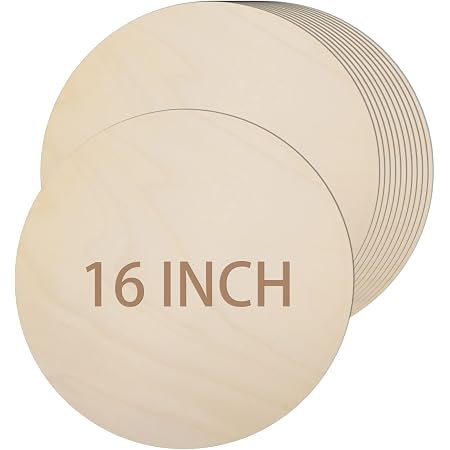 Amazon.com: Wood Circles 16 inch, 1/8 Inch Thick, Birch Plywood Discs ...
