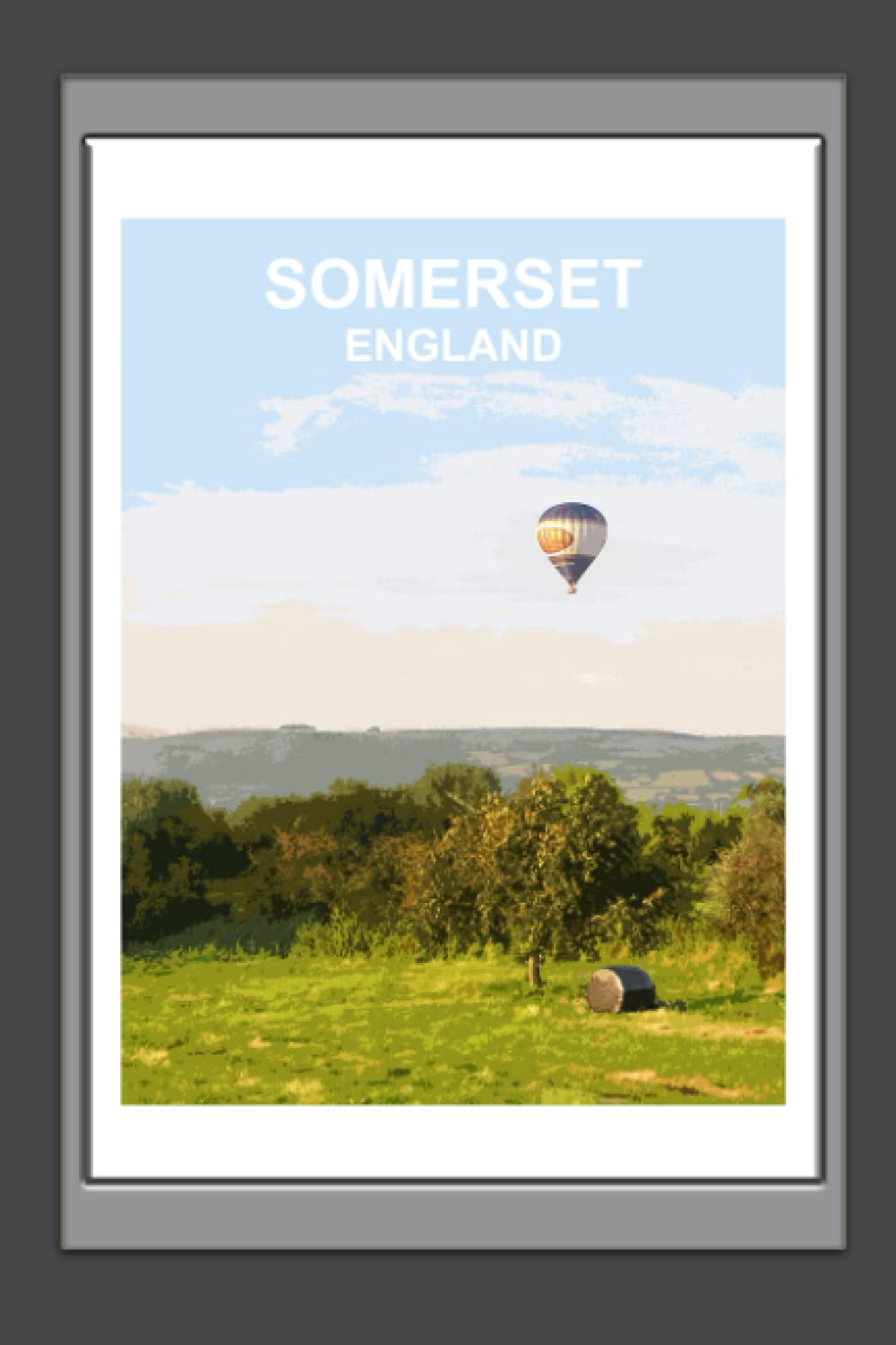 Somerset England Notebook: Blank lined Notebook, Journal Gift Book (British Places and Landscapes) Travel Poster Design