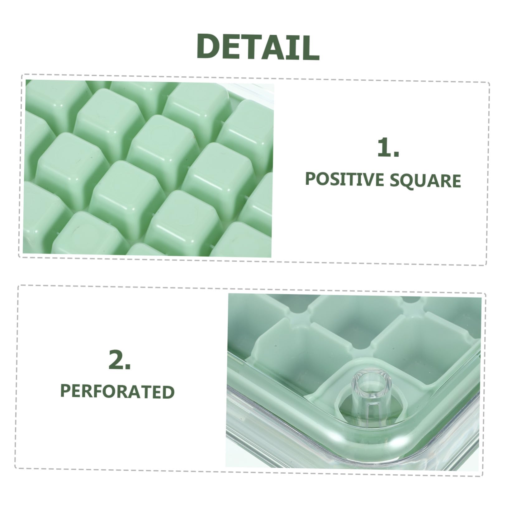 Alipis Ice Cube Tray mit Deckel und Behälter Wiederverwendbare Eiswürfelform für Gefrierschrank Einfache Entnahme für Cocktails Whiskey Kaffee Tee Doppellagig