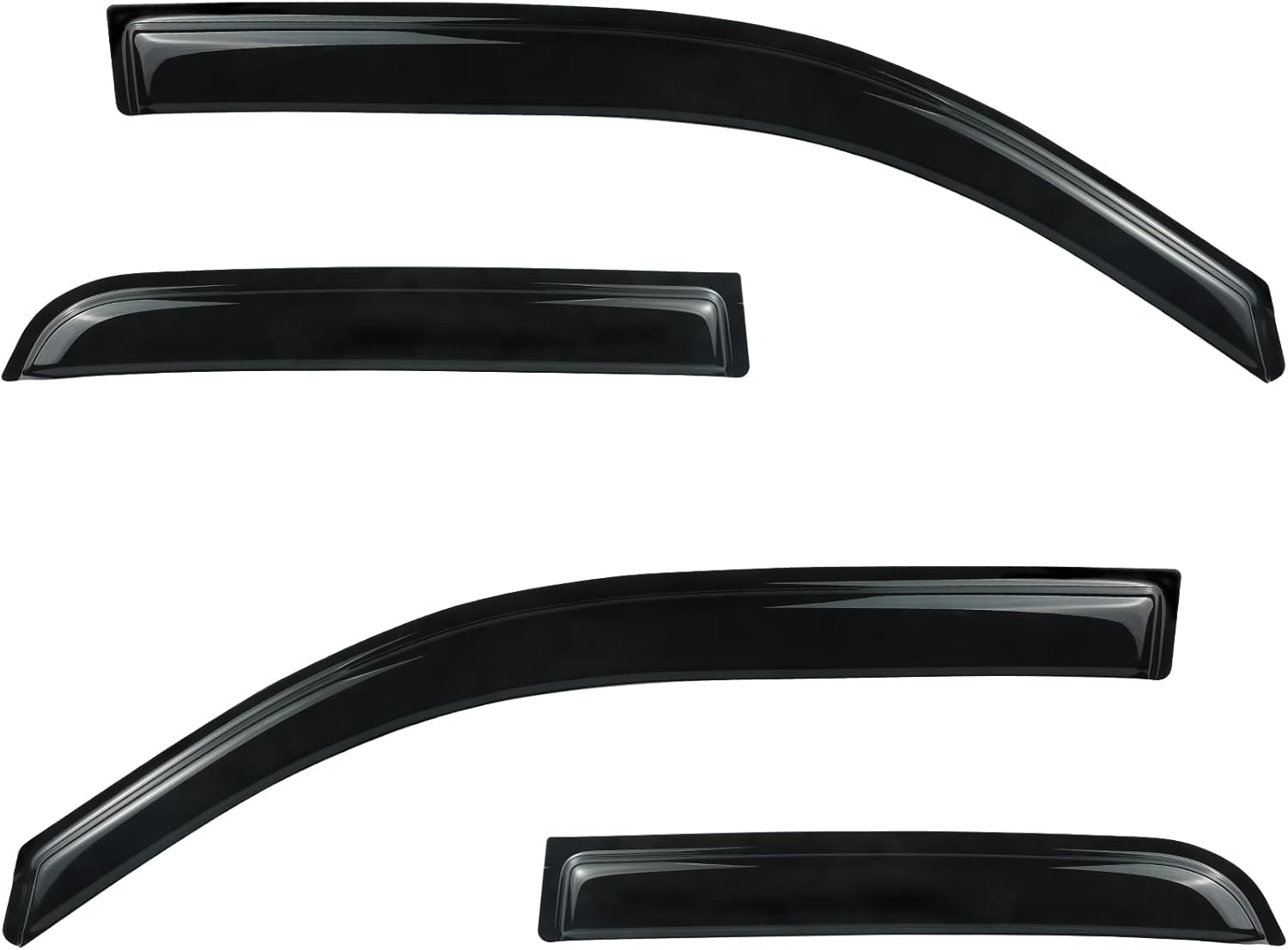 Window Visor Deflector Compatible with Ram 1500 2019-2025 Quad Cab Sun/Rain Guards Smoke 4pcs,No Classic Model 94813