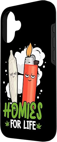 Vista 86 de Funda para iPhone 14 Plus Homies For Life Marihuana Weed Cannabis 420