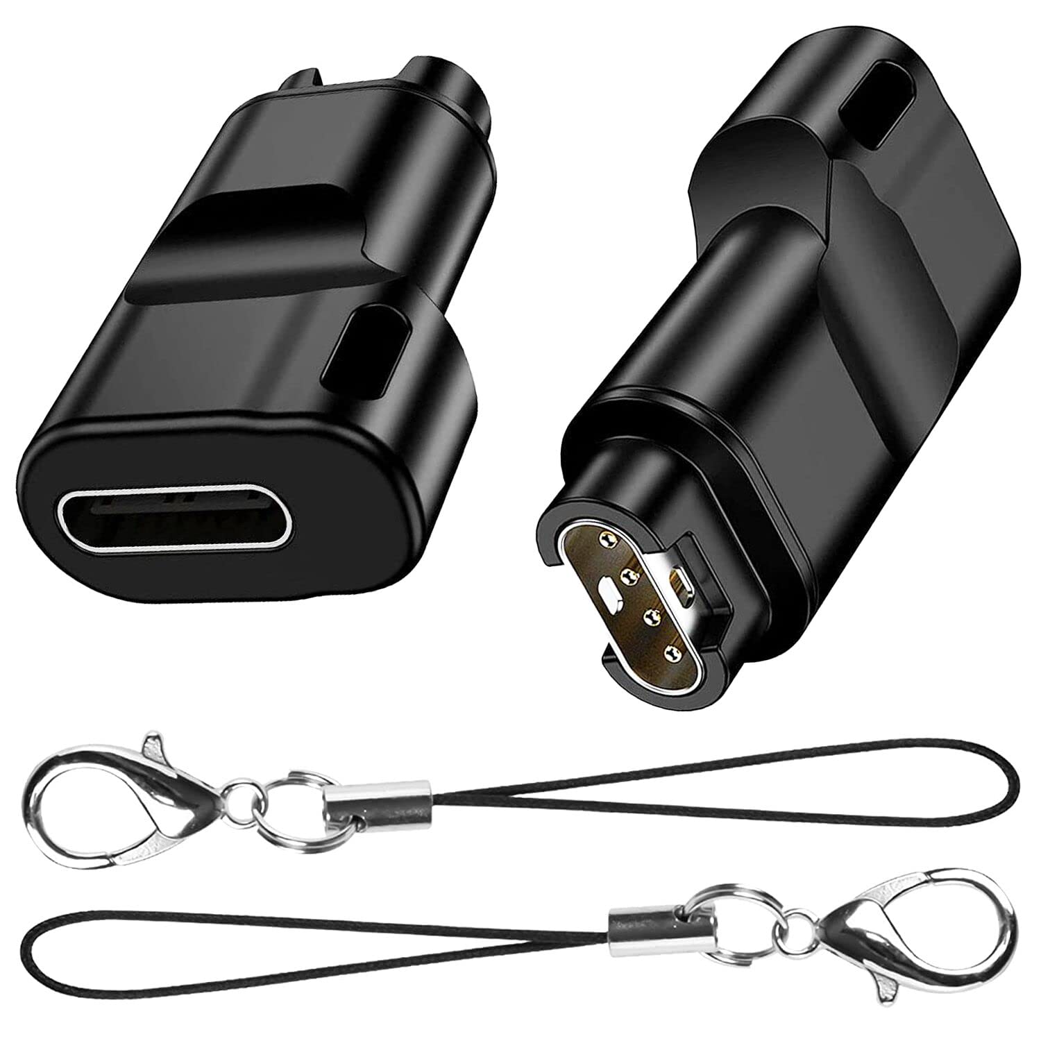 Garmin Watch Charger to Type C Adapter, 2Pack Compatible with Garmin Fenix 7/7S/7X/6S/6/6X/5S/5/5X, Instinct 1/2/2S/Tide/Tactical, Forerunner, Vivomove,Vivoactive,Venu Series and More