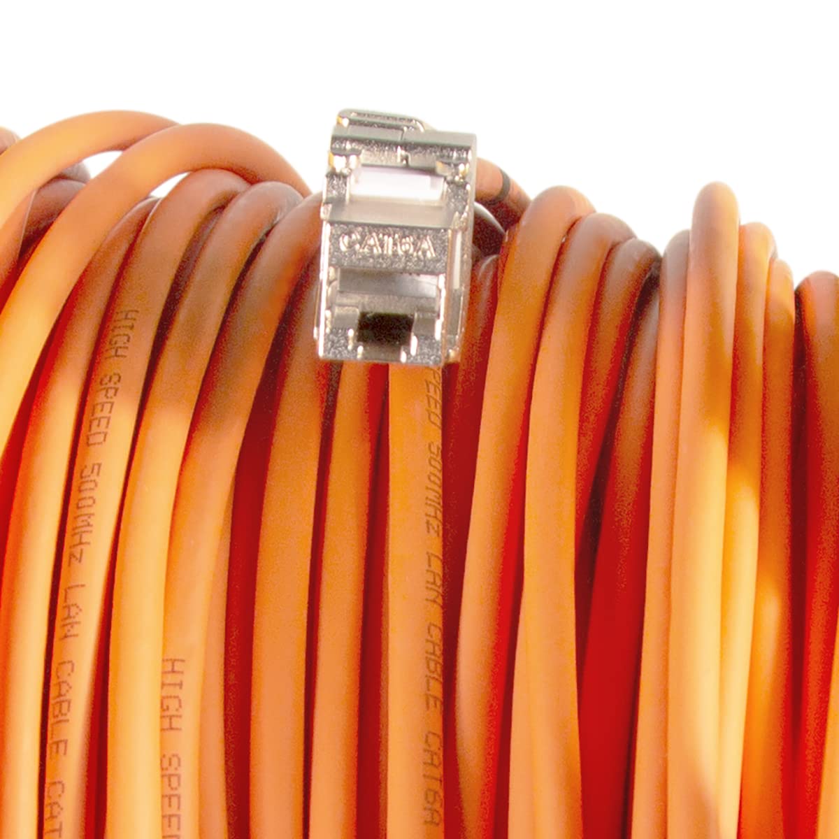 LogiLink cq3060s Enrouleur de câble réseau avec Prises 6 A STP RJ45 Keystone 60m