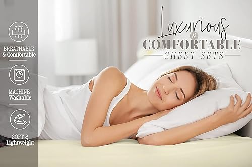Miniatura 7 de Elegant Comfort Amelia - Juego de sábanas de 4 piezas con estampado de cachemira, bolsillo profundo 1500 hilos, calidad prémium hotelera, resistente