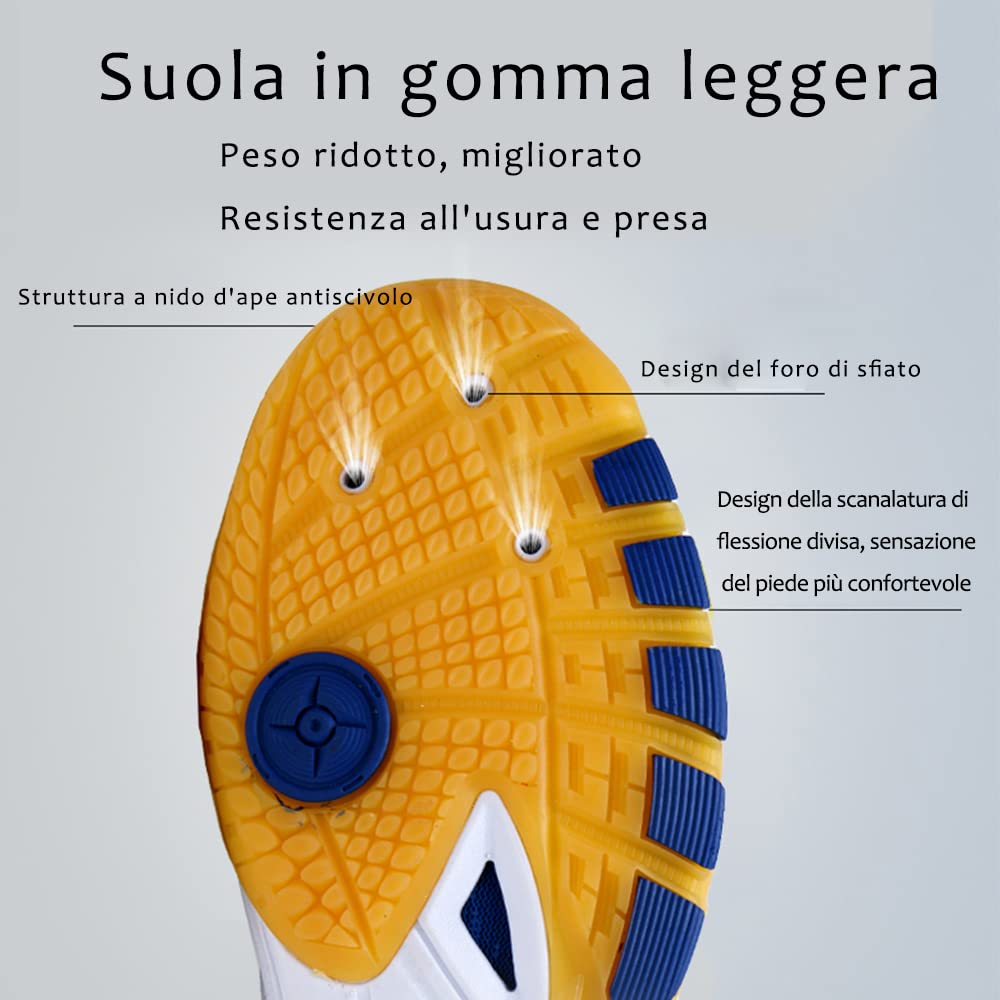 Scarpe da Ping Pong Unisex estive Traspiranti Antiscivolo Resistenti all'Usura