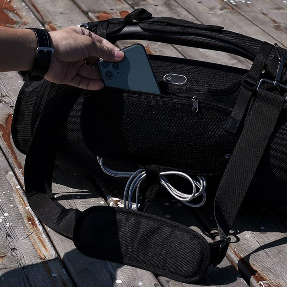 DAZZLEEX Funda de transporte portátil para JBL para BOOMBOX 3 con bolsillo de malla extraíble engrosada almohadilla de hombro