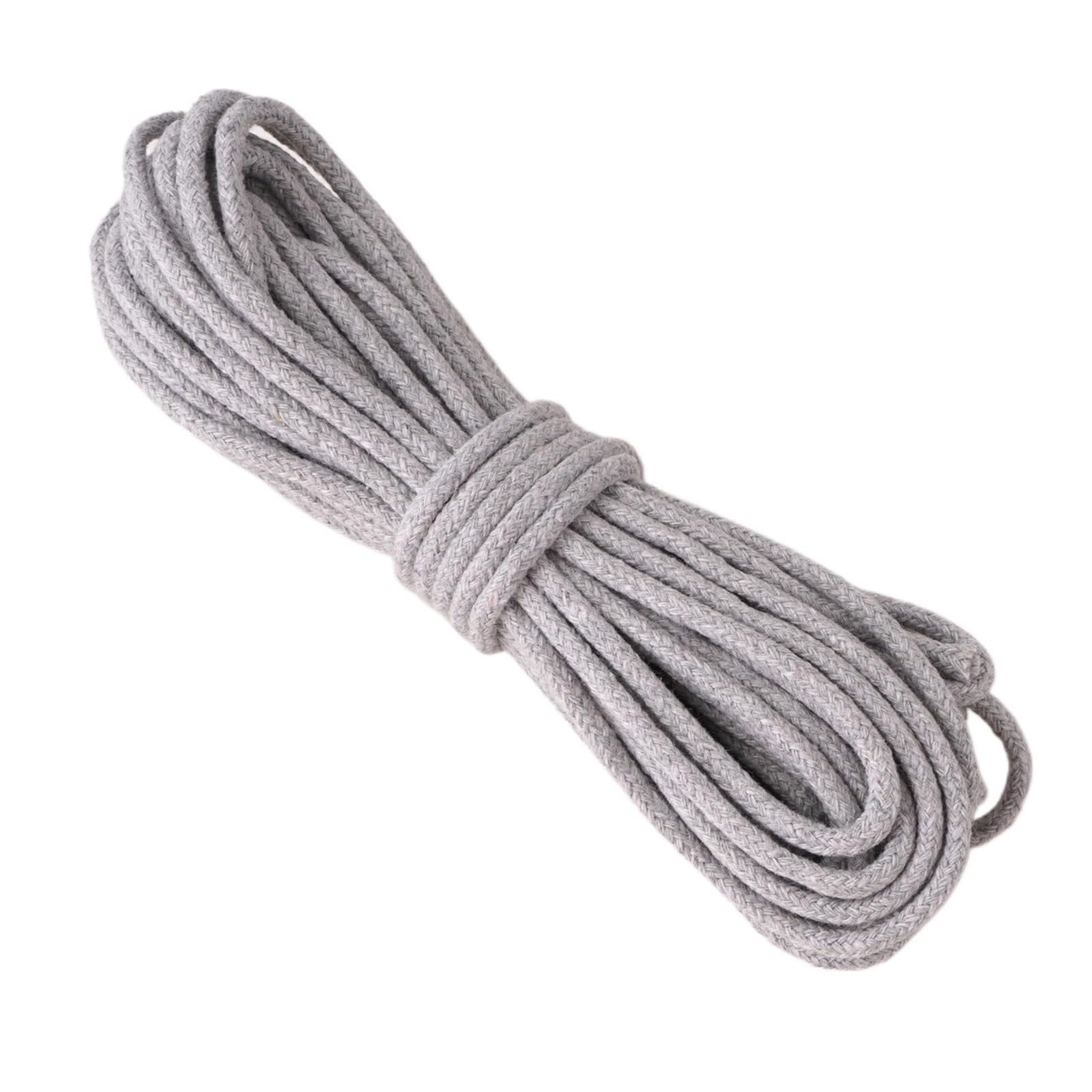 Cotton Macrame Cord 4mm 10m Core Spun Cotton Braided Rope Solid Color for DIY Tapestry Phone Bag Pendant Pet Leash Handcraft Decoration Accessories(Color25)