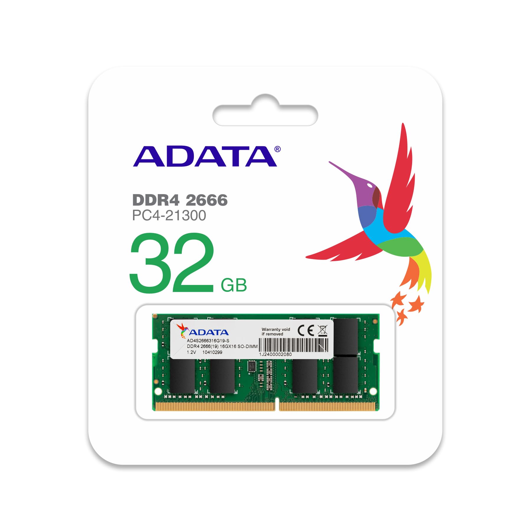 ADATA Memoria AD4S266632G19-SGN 32GB 2666MHz DDR4 Notebook