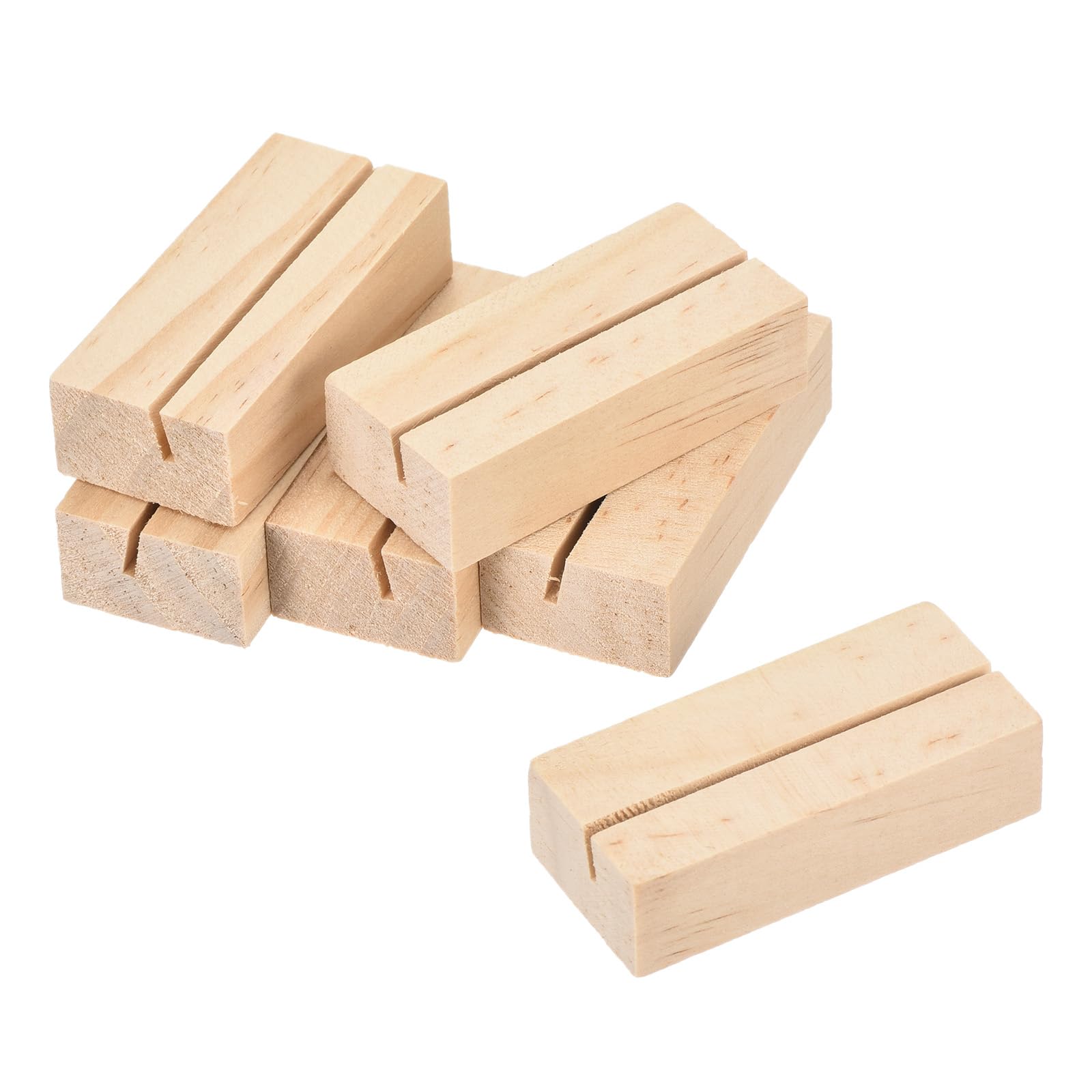 Support photo en bois uxcell raffiné | Lot de 15 porte-nom robustes 5,6 x 2,5 cm