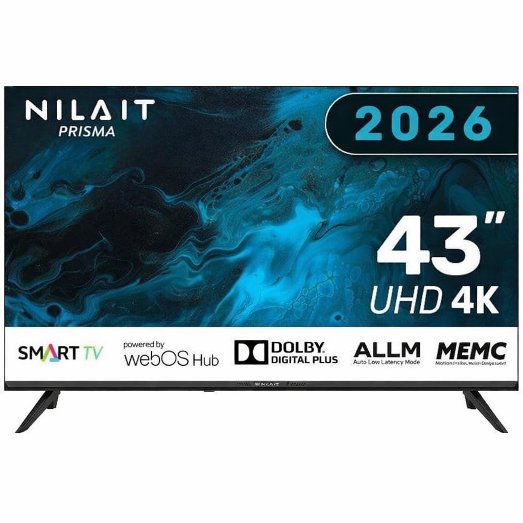 Nilait Prisma Smart TV 43 Pulgadas, 4K UHD LED, WebOS, HDR, WiFi, Control por Voz, Televisor 4K, Ultra HD