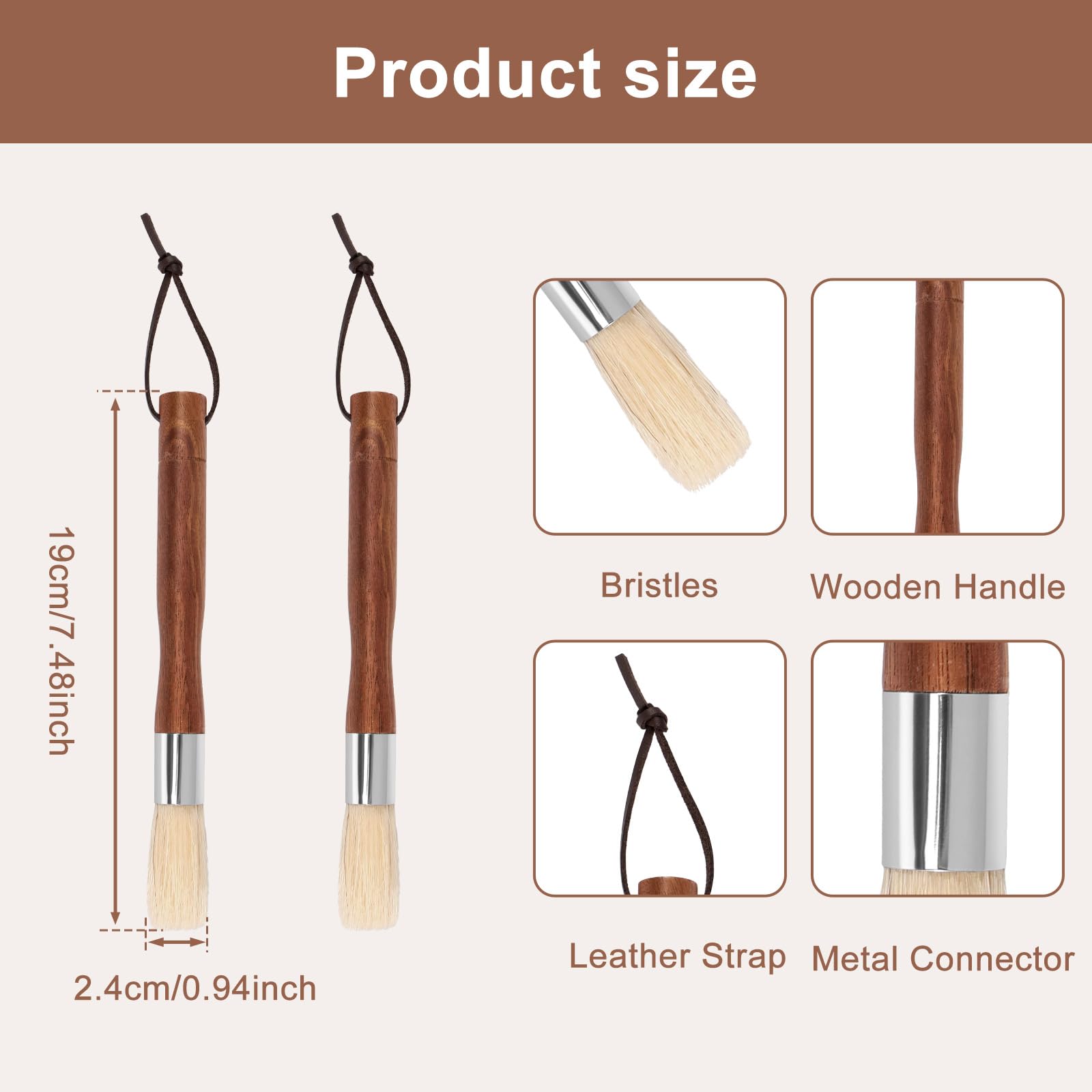 Lot 2 Brosses Nettoyage Moulin Café – Brosse Double Usage + Balai Main Bois, Pour Expresso Et Barista