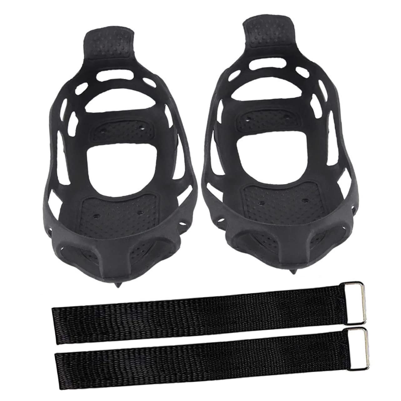 TOGEVAL 1set Tooth Anti-Slip Ice Grippers for Shoes Durable Tep Material Mountaineering and Hiking Traction Cleats Lightweight Portable Design for Snow and ICY Conditions Excellent Grip