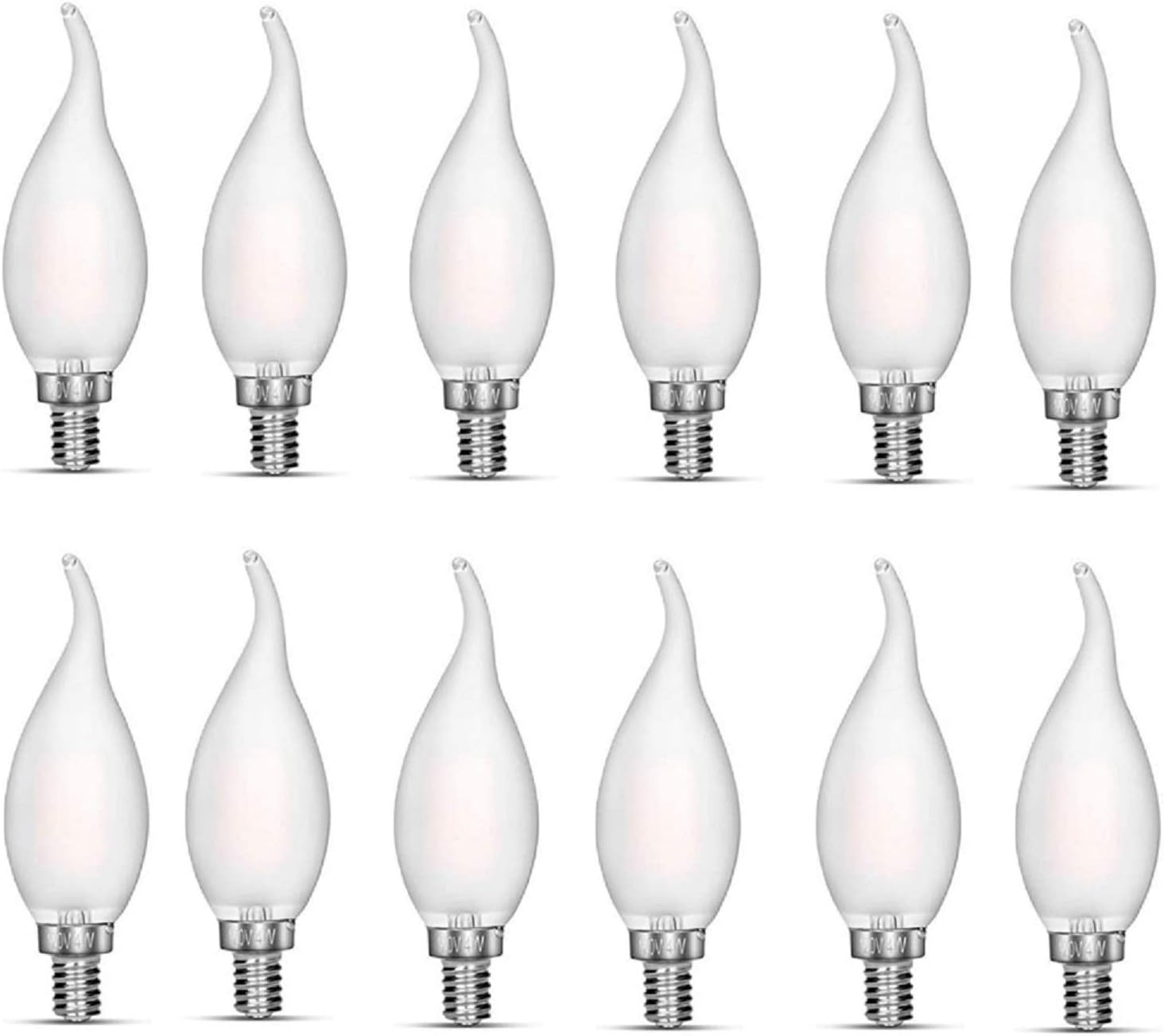 carryBC Candelabra LED Bulbs 2700K 40w Equivalent Improve Flame tip
